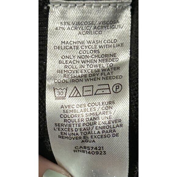 NWOT Women's Loft Outlet Small Black Long Sleeve Open Front Sweater - Picture 3 of 4